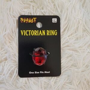 Spirit Halloween Red Gem Victorian Ring